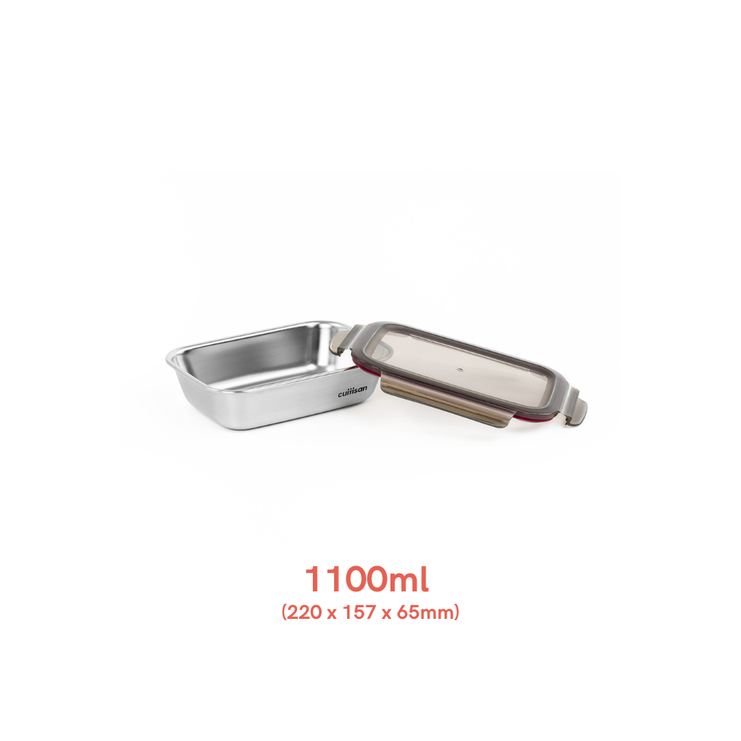 Boîtes Alimentaires Inox 4 Pièces – 2200 Ml, Couvercle Transparent, Empilables Et Réutilisables - 11